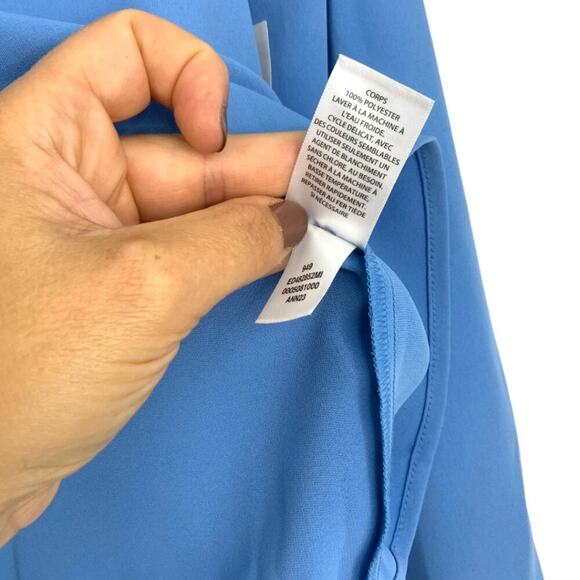 Open Edit Pleated Asymmetric Top Blue Size XS NWOT $59 MSRP - Picture 6 of 8